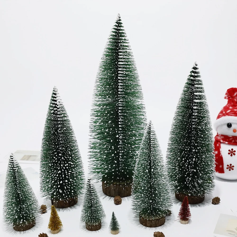 1 шт. искусственная Мини Рождественская елка снег мороз маленькая сосновая