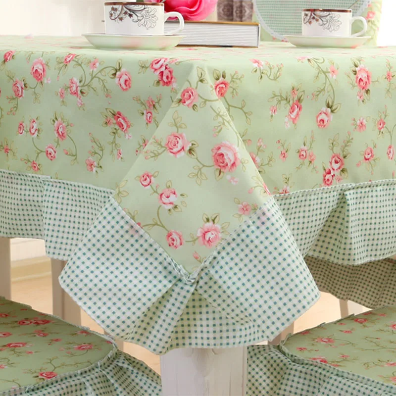 Новинка зеленая фототкань скатерть 9 шт./компл. прямоугольная скатерть|table cloth