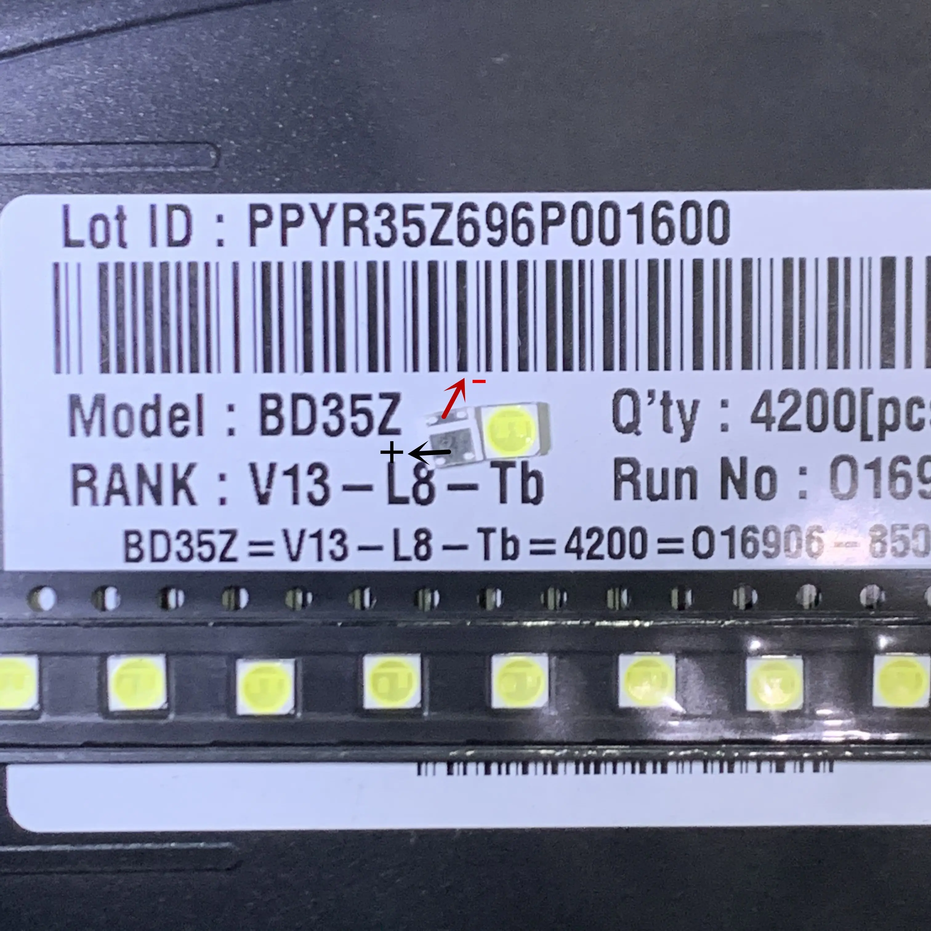 500 шт. для ремонта ЖК телевизора LG светодиодный осветительный прибор подсветки с