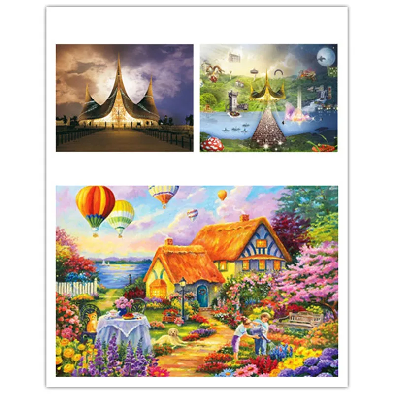 

40x50cmDIY painting by number wall art canvas picture big castle children adult hand-painted home decoration gift