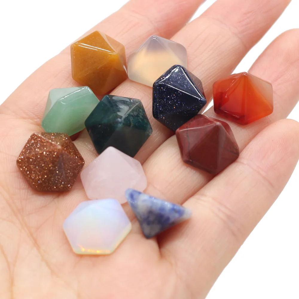 

14mm Natural Stone Crystal Rose Quartz Six-sided Cone-shaped Non-porous Rough Stone Mineral Specimen Gemstone Home Decoration