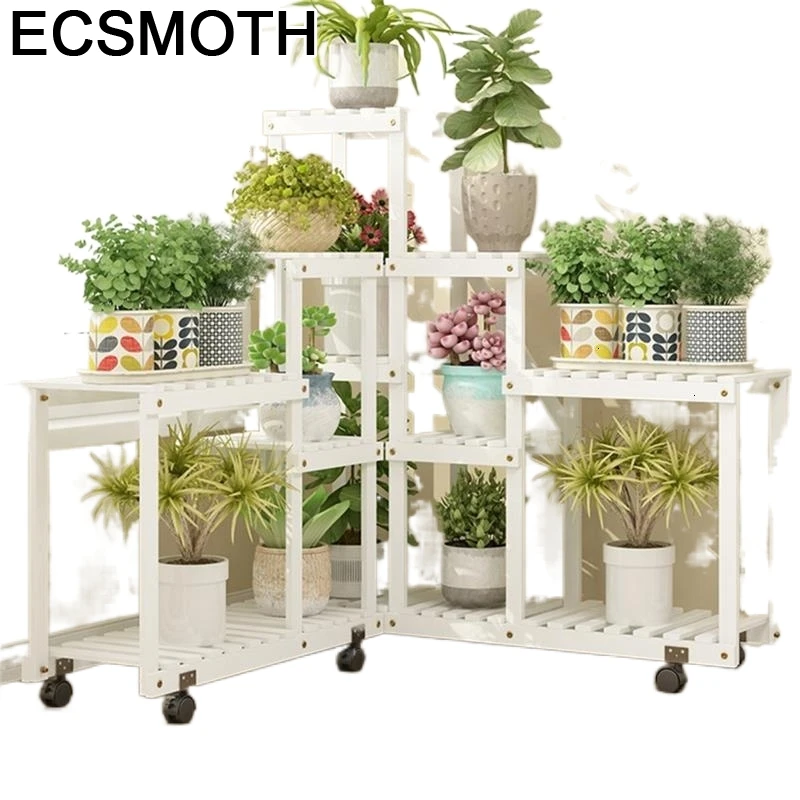 Настенная деревянная полка для растений многоуровневый стеллаж комнатных