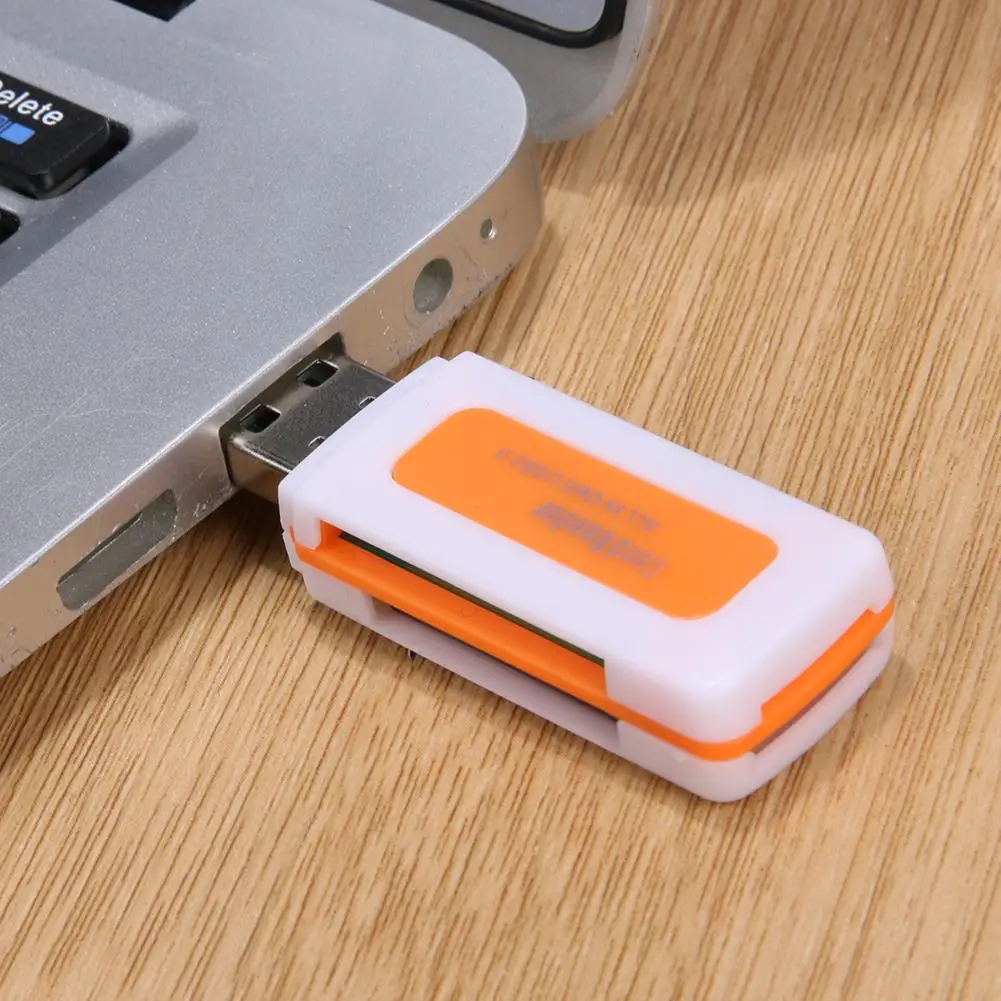

Mini USB2.0 4 Card Slots Smart Card Reader SD/MMC TF MS M2 Card Reader For SD/Mini-SD/SD Ultra/MMC/MMCII/RS-MMC/HS-MMC/SDHC