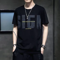 short sleeved t shirt mens 2021 summer new style korean youth casual tide brand round neck cotton t shirt top mens