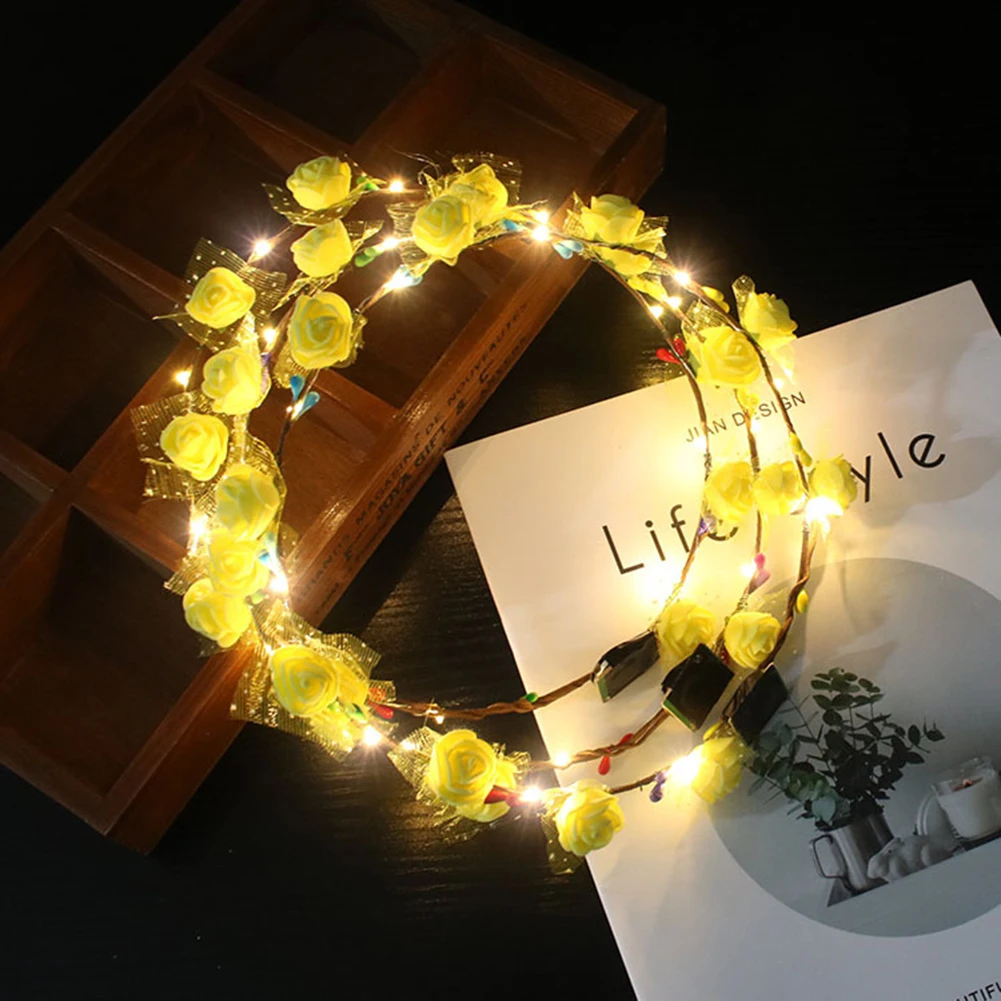 Светодиодный венок на голову светящиеся гирлянды Свадебная вечеринка