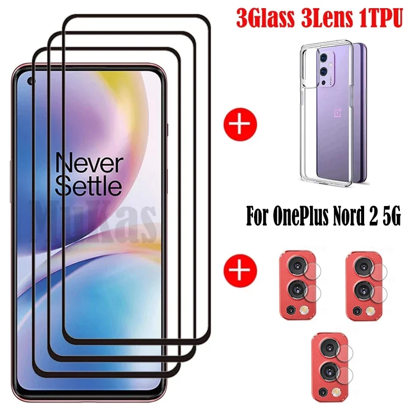 

Full Glue Glass For Oneplus Nord 2 Screen Protector Tempered Glass For Oneplus Nord 2 5G Protective Film For Oneplus Nord 2 5G