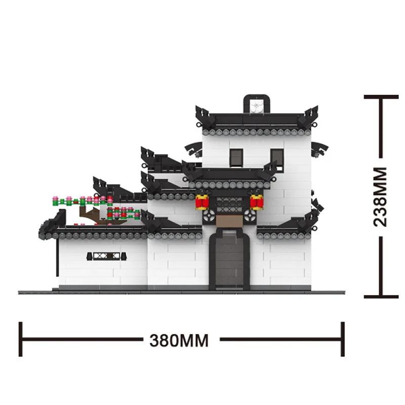 

WANGE 5310 5311 Building Blocks CHINA HUI-STYLE Architecture 1575pcs DIY Bricks Educational Funny Kids Toys for Children gifts