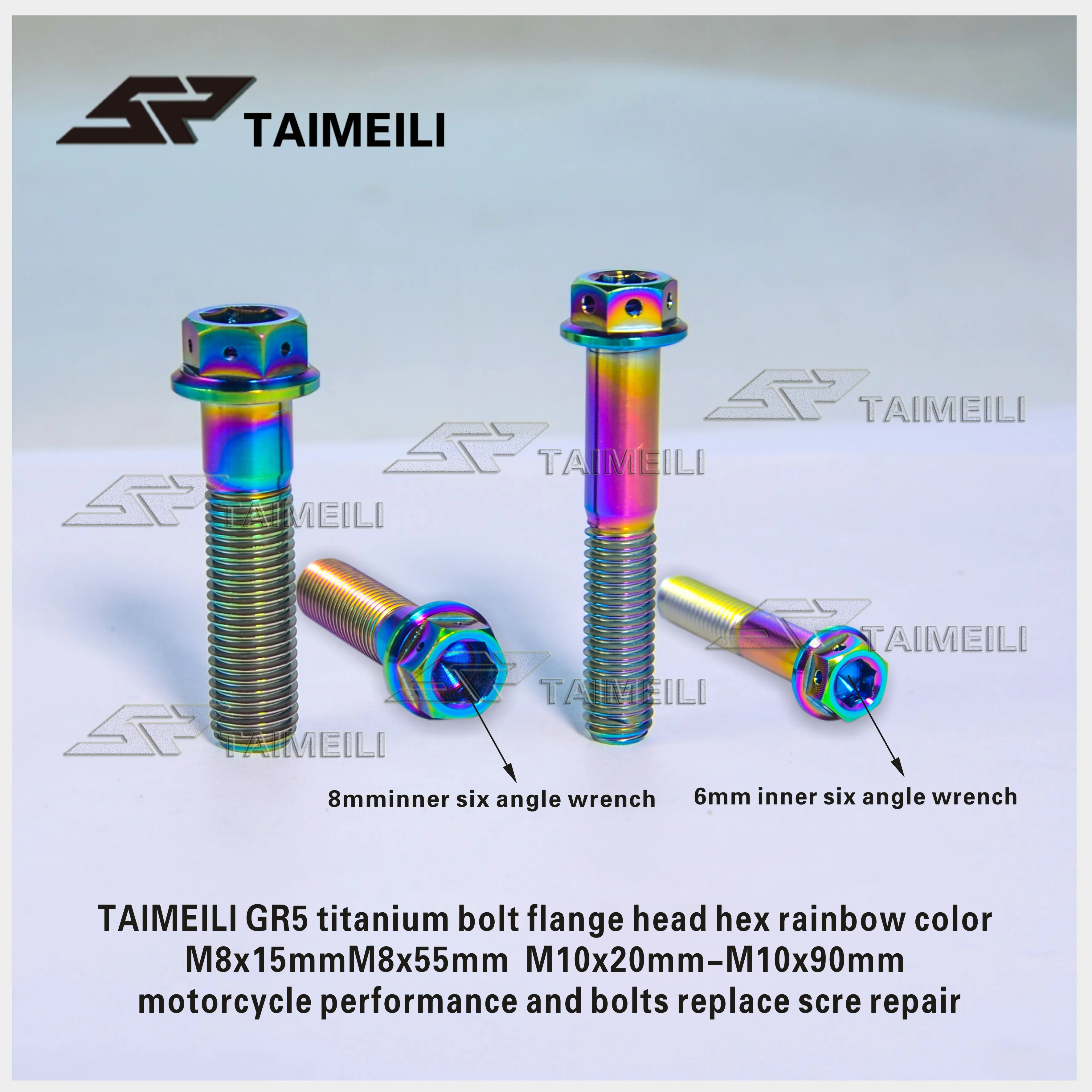 Болт из титанового сплава GR5 с фланцевой головкой внутри и снаружи Шестигранная