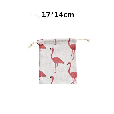 flamingo S PURDORED, 1 шт., переносная сумка с фламинго на шнурке, Женская Пылезащитная дорожная сумка для хранения, хлопковый лист, женская косметичка, Органайзер - Цвет: flamingo S