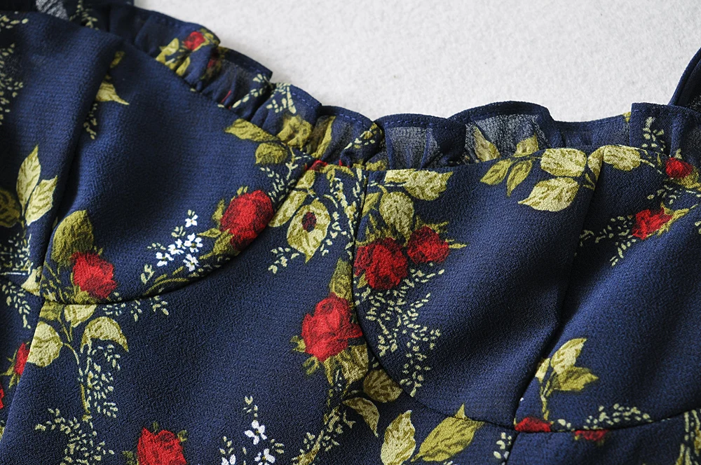 Австралийская нишевая Ретро холодная печать узкое облегающее платье комбинация