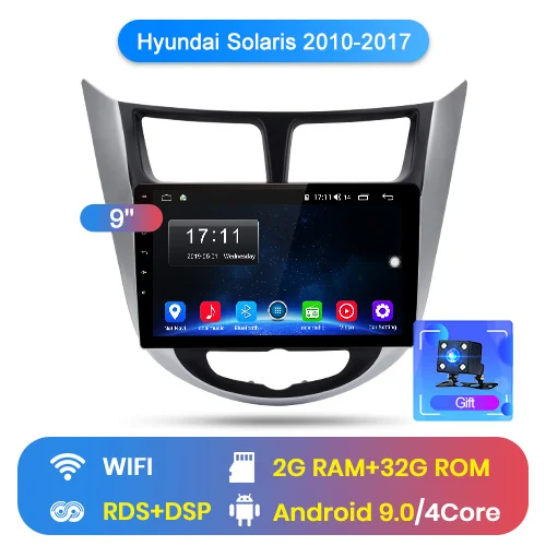 2-32G for wifi BK Junsun V1 2G+ 32G Android 8,0 DSP для Solaris hyundai 2010- автомобильный Радио Мультимедиа Видео плеер навигация gps RDS 2 din dvd - Цвет: 2-32G for wifi BK