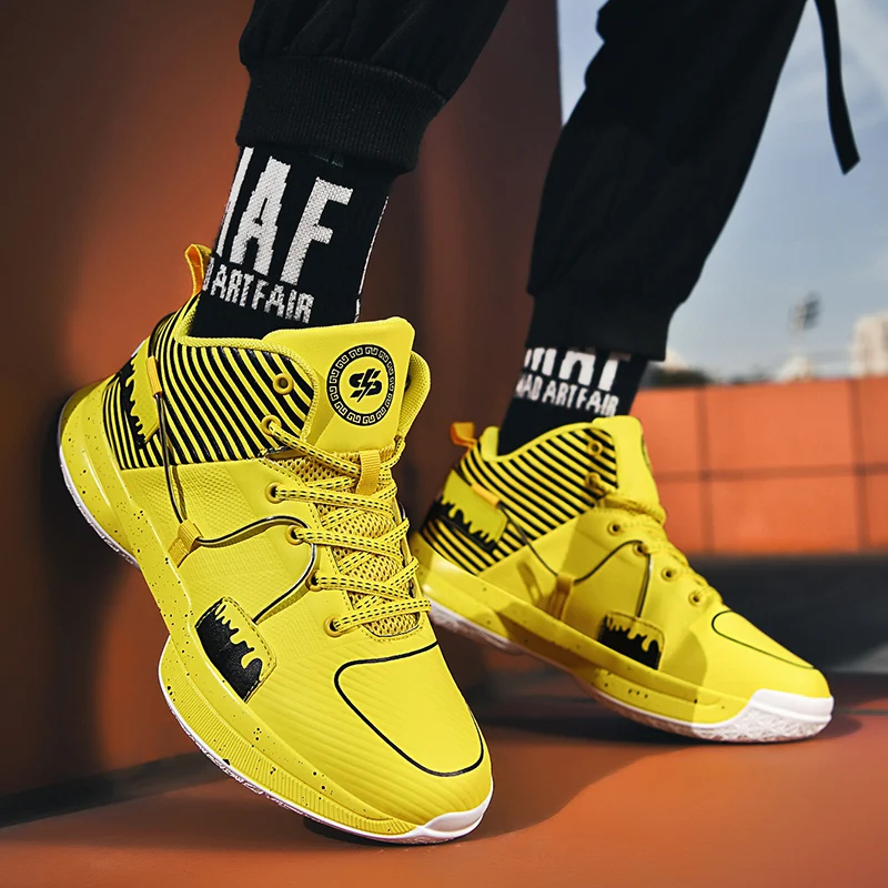 

Boy's Retro Basketball Shoes Non-slip Unisex Couple Sneakers Basketball Zapatillas De Hombre Chian Shoes Men Size 38-45