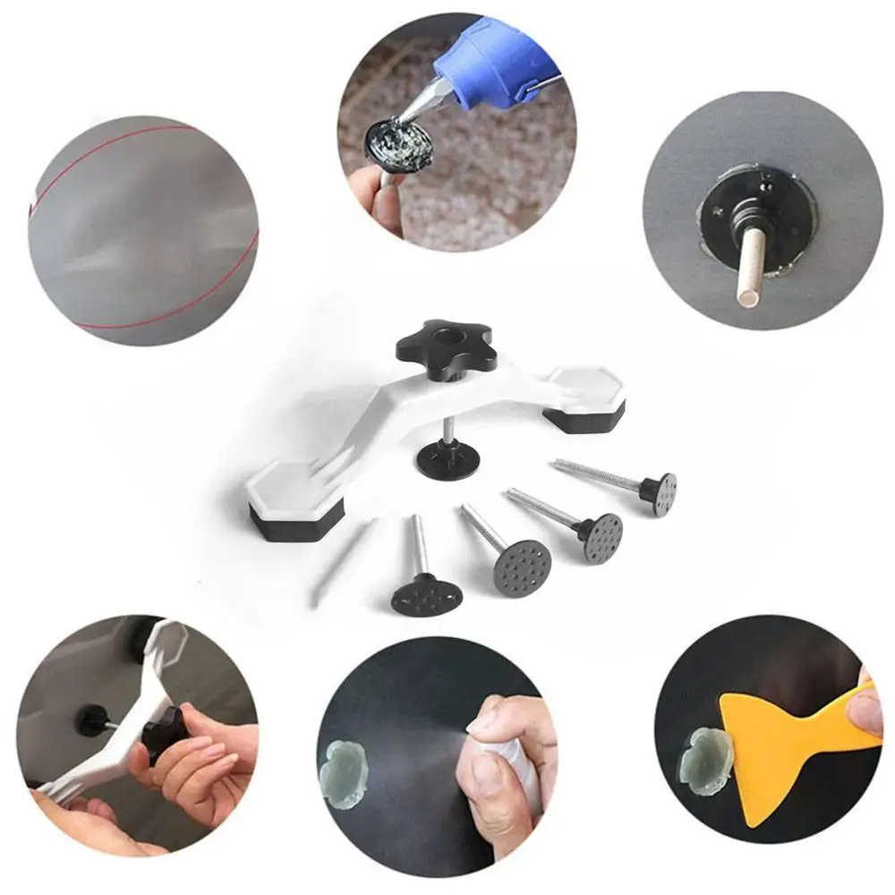 

DIY Magic Car Hail Damage Repair Tool Kit Paintless Auto Dent Removal Puller
