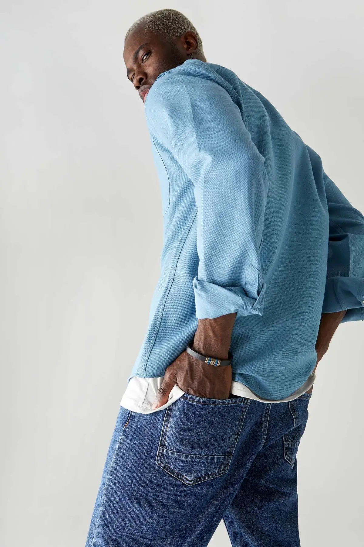 

Облегающая Базовая рубашка с длинным рукавом