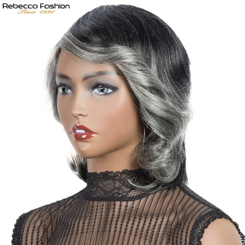 Прямые волосы Ребекка Пикси короткие парик волнистые человеческие с полной