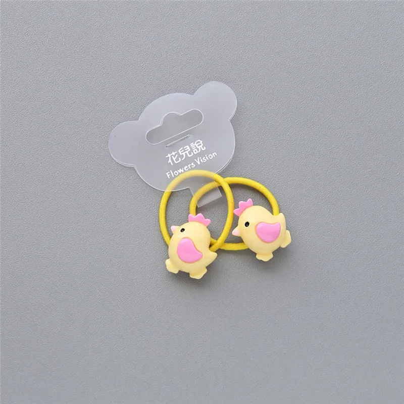 Детские резинки для волос милые эластичные повязки с мультяшными цветами