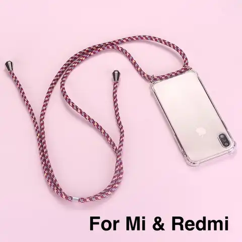 Ремешок, шнур, цепочка, телефонная лента, ожерелье, строп, строп, чехол для переноски для XIAOMI MI Redmi 3, 5, 6, 7, 8, 9, A3, 9T, K30, 7A, A3
