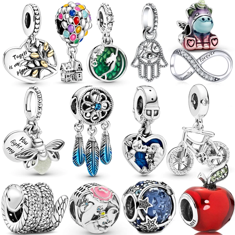 100% Стерлинговое Серебро 925 пробы Радужный Шарм шар кулон подходит для
