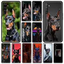 Doberman Dog Shockproof Case For Realme C3 8 Pro Bag Fundas Silicone Soft Black Cover For Realme 6 7 Pro C21 Shell Coque Luxury