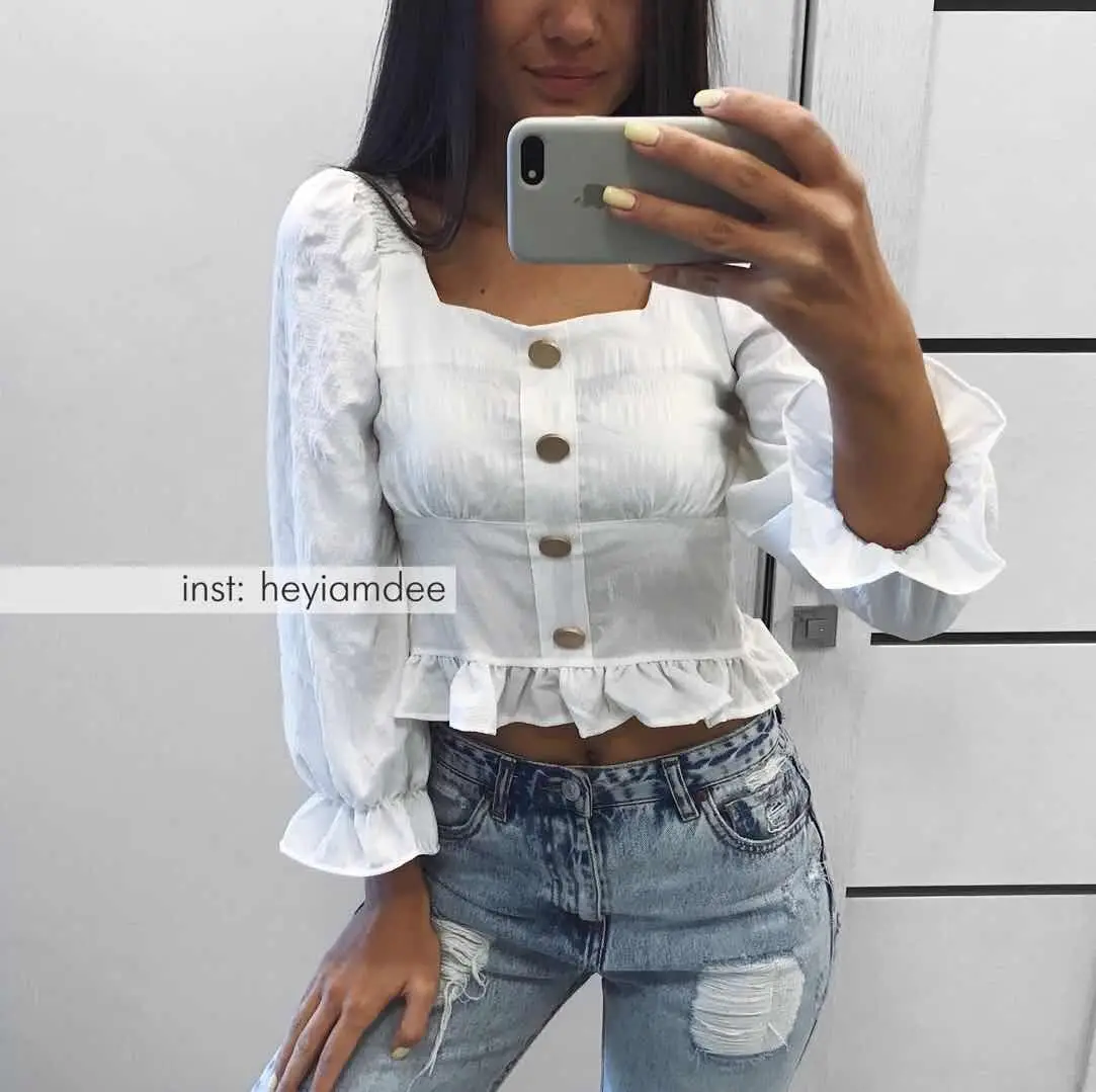 Женские рубашки с длинным рукавом весенне летняя одежда для женщин топы белая