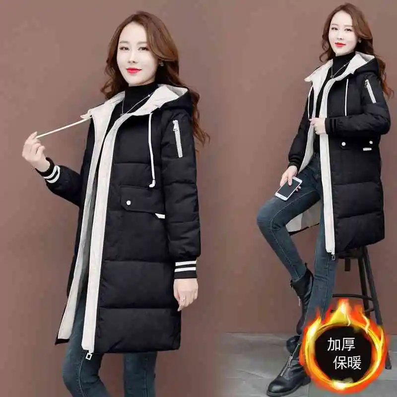 

Women's Winter 2020 Warm Hooded Parka Jacket Coat Thickened Cotton Padded Overcoat Plus size Casual Loose Long Jackets and Coats