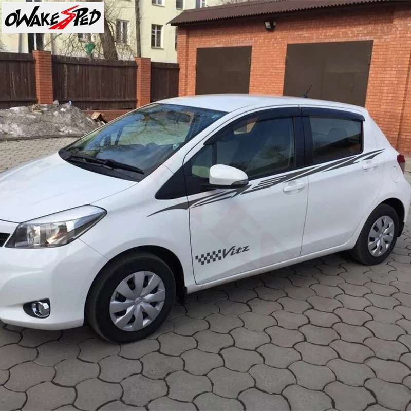 Спортивные полосы стикеры для стайлинга Автомобильный кузов линия талии Декор
