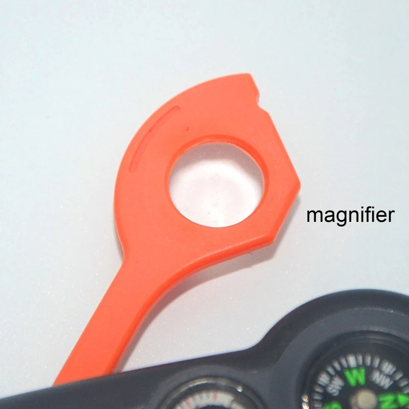Multifunction 7 in1 Outdoor Survival Whistle Keychain with Compass Magnifier U7EF | Спорт и развлечения