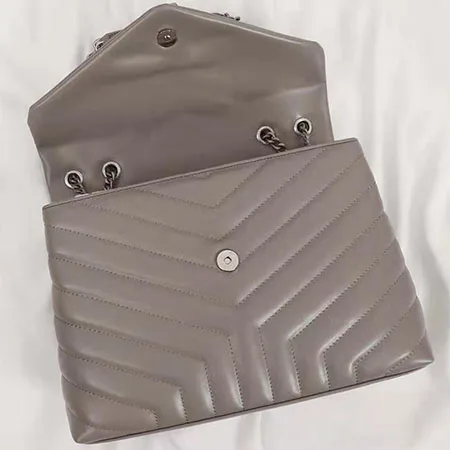 gray with silver Новинка, сумка на цепочке, модная женская сумка на органе, женская сумка на цепочке, роскошная,, женская сумка на одно плечо - Цвет: gray with silver