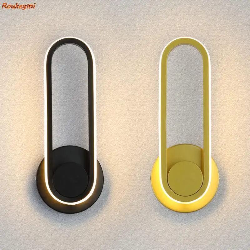 

Светодиодный светильник для спальни домашние места современный коридоры прохода фон настенный светильник может вращаться крыльцо Светиль...