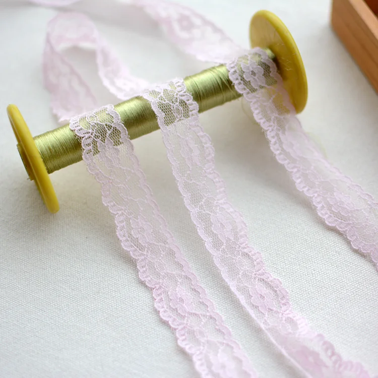 1 м последняя кружевная отделка лента тюль розовая белая ткань аппликация для