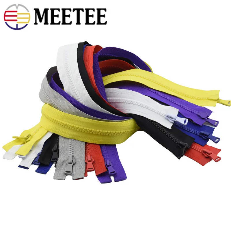 Meetee 3 шт. 80/90/100/120 см 5 # резиновые молнии с открытым концом двойные слайдеры куртка