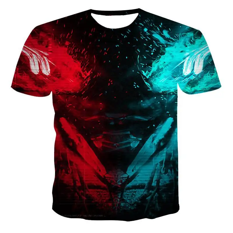 

New Round Neck T -Shirt Men 'S High -Quality Men'S T-Shirt Short -Sleeved Cool Animal 3d Printed Fashion Handsome Men'S T -Shirt