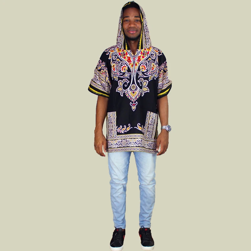 Men Hooded Women Ethnic Style Tops African Dashiki Hoodie Traditional Blouse | Тематическая одежда и униформа