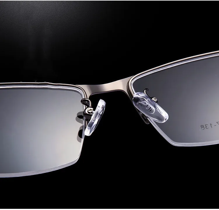 Унисекс модные женские и мужские полуоправы металлические очки в оправе при близорукости очки Оптические очки полуоправы поддельные очки оправа Новинка