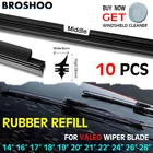 10 шт. Автомобильная вставка автомобиля мягкие полосы из натурального каучука (заправка) для Валео типа стеклоочистителя 14 