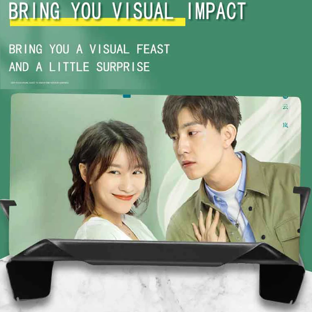 12 inch Leather Case Phone Screen Magnifier 9D Universal Video Stand Adjustable Desktop Game HD Blu-ray Projector | Мобильные