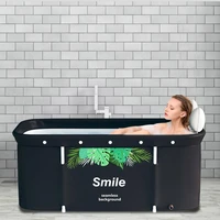 portable folding bathtub for adult children swimming pool soaking bathing tub folding bathtub set portable bath bucket for home
