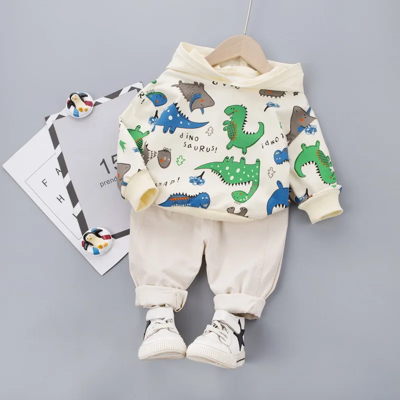 HYLKIDHUOSE 2020 комплекты одежды для маленьких девочек и мальчиков Весенняя футболка с