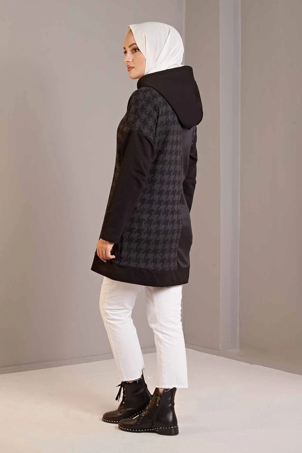 Leather Look Crowbar Pattern Sweat Summer Spring 2021 ladies muslim clothes for woman casual long sleeve