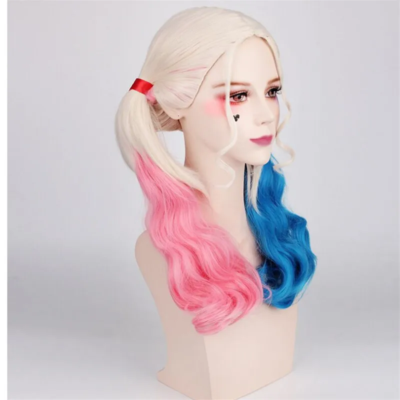 

Colourful Long Roll Big Wave Wig Gradient Double Braids Hairpiece Supplies For Makeup Cosplay Party Performance Show