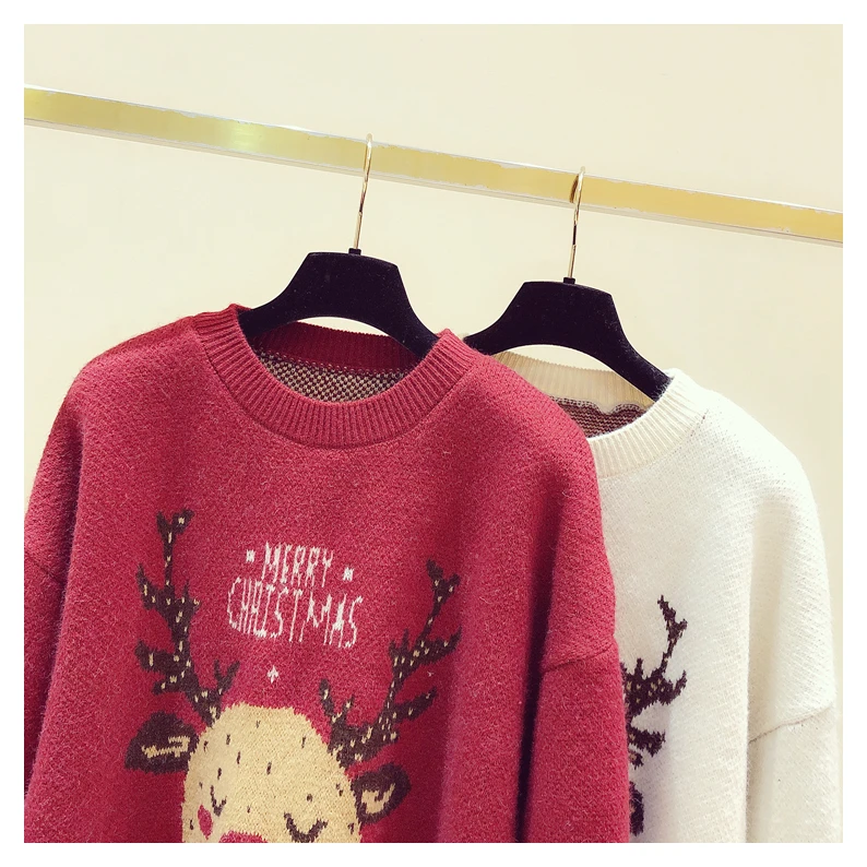 

Sweater female Korean version of all-match cartoon sweater 2020 new girl student cute knit pullover casual