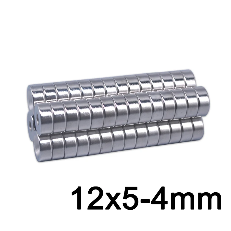 • 20/50/100 шт. сильные Круглые 12 мм x 5 отверстие: 4mmNeodymium потайной Кольцо