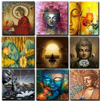buddha diy kits painting by number pictures for adults on canvas with framed acrylic paint drawing coloring by numbers decor art