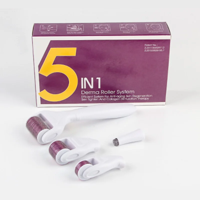 Набор роликов для кожи DRS набор 5 в 1 роликовая система 12/300/720/1200 игл мезоролик из