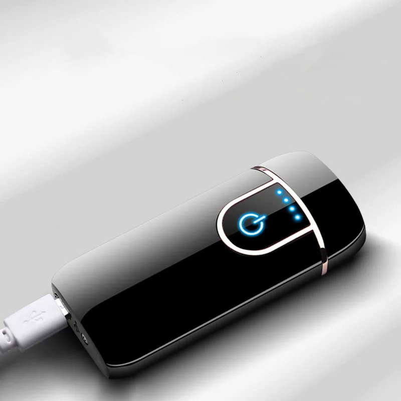 Электронная плазменная Зажигалка со сканером отпечатков пальцев ветрозащитная