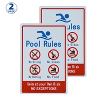 2 pack sign for residential or commercial swimming pools general commercial pool rule