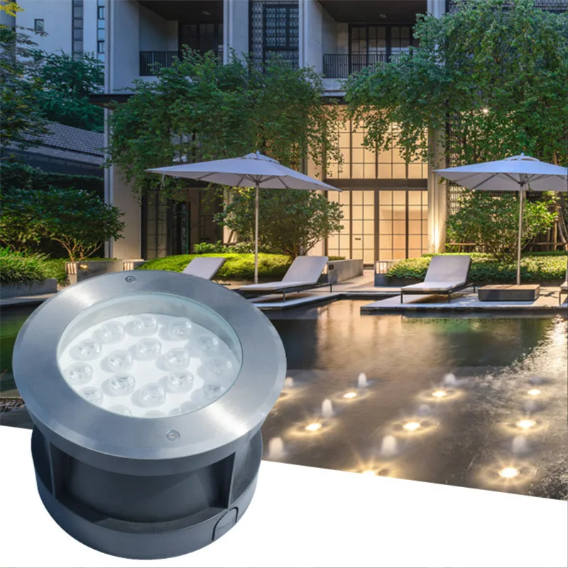 Underground Light Led Floor Ground Lamp Colorful Stainless Steel Led Embedded Terrace Lighting Waterproof Outdoor Led IP67 36W