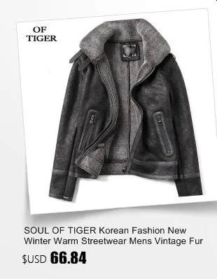 SOUL OF TIGER модные стильные зимние мужские винтажные мото кожаные куртки мужские толстые пальто из искусственного меха Байкерская одежда из искусственной кожи