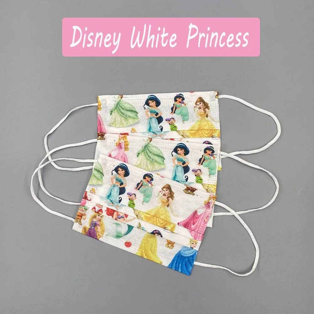 

10/50/100Pcs Disney Frozen Princess Fashion Face Mask Cartoon Child Anime Print Masque 3-Layer Protective Breathable Melt blow