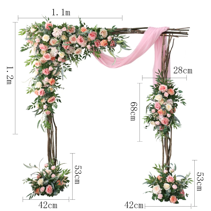 JAROWN настроить Красные Розовые цветы Романтическая свадьба искусственный цветок